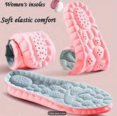Breathable & Sweat-Absorbent Comfort Insoles for Women - Soft Elastic Inserts, Perfect for Sports & Casual Shoes, Pink,